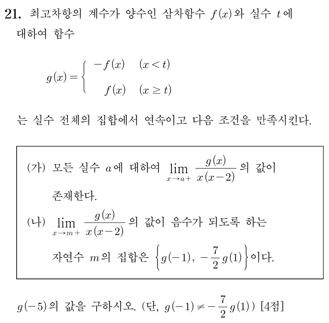 2026학년도 수능 수학 21번 알티 수학쌤 해설 (feat. 함수 추론 NGD) — 그림 1