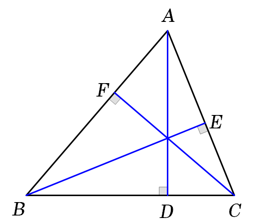 수심(orthocenter) 정리, 삼각형의 세 수선은 한 점에서 만날까? (feat: 수심계_orthocentric system, 원내접 사각형) — 그림 7